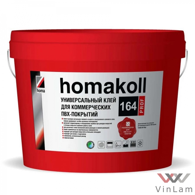 Клей Homakoll 164 prof водно-дисперсионный клей (LVT, SPC, WPC) 20 кг - фото 1