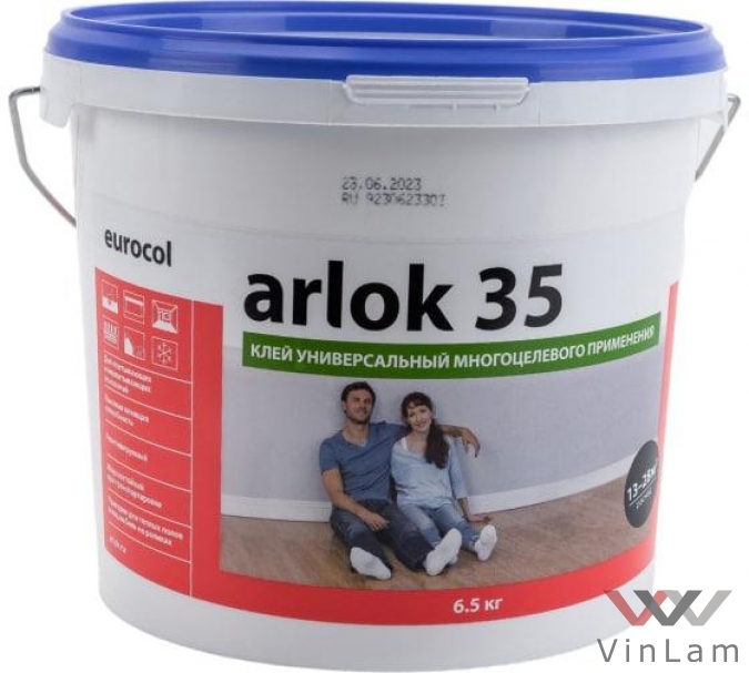 Клей Eurocol 35 Arlok водно-дисперсионный клей (LVT, SPC, WPC) 6,5 кг - фото 1