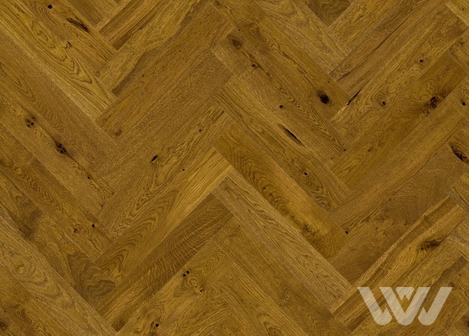 Фото №1 - Паркетная доска Barlinek Herringbone 130 - Дуб Brown Sugar
