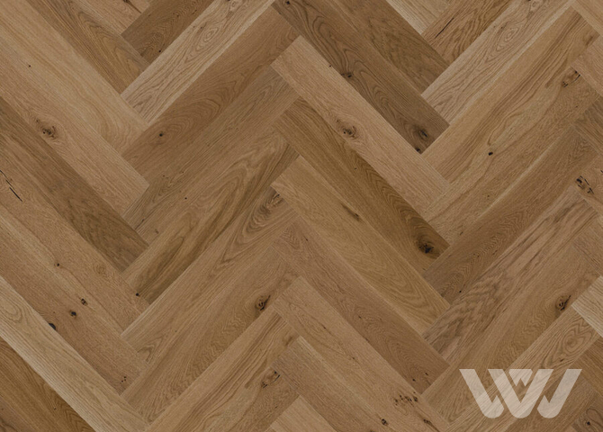 Фото №1 - Паркетная доска Barlinek Herringbone 130 - Дуб Toffee