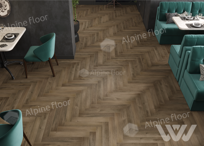 Фото №1 - Ламинат Alpine Floor Herringbone 12 Pro Дуб Анжу LF106-11