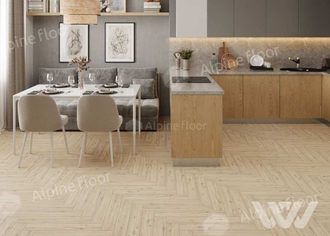 Фото №1 - Ламинат Alpine Floor Herringbone 12 Pro Дуб Лион LF106-01