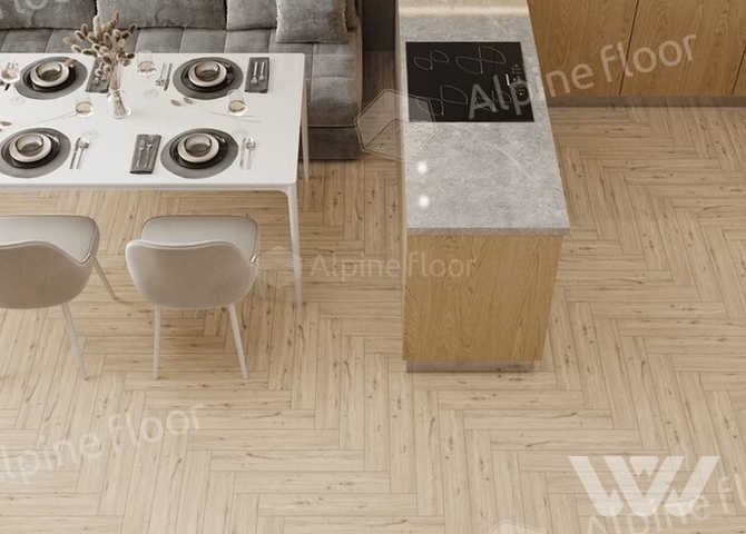 Фото №1 - Ламинат Alpine Floor Herringbone 8 Дуб Лион LF102-01