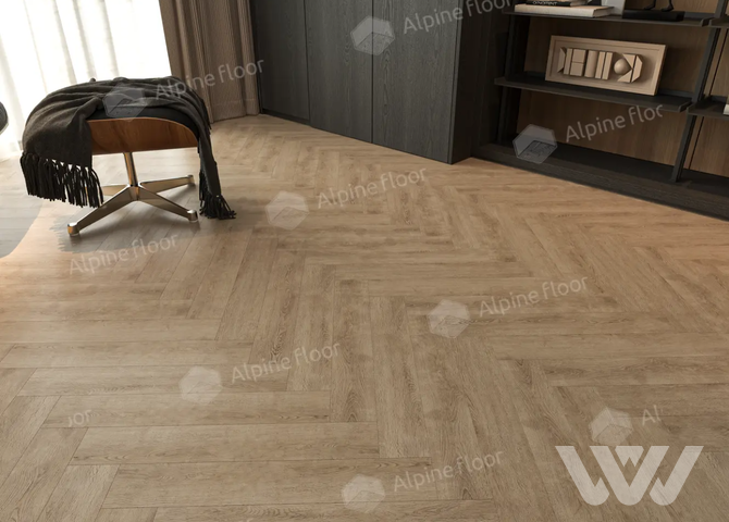 Фото №1 - Ламинат Alpine Floor Herringbone 8 Дуб Прованс LF102-7                    