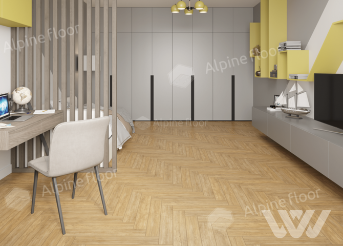Фото №1 - Ламинат Alpine Floor Herringbone 8 Дуб Тулуза LF102-04