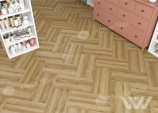 Фото №1 - Ламинат Alpine Floor Herringbone 8 Дуб Эльзас LF102-2