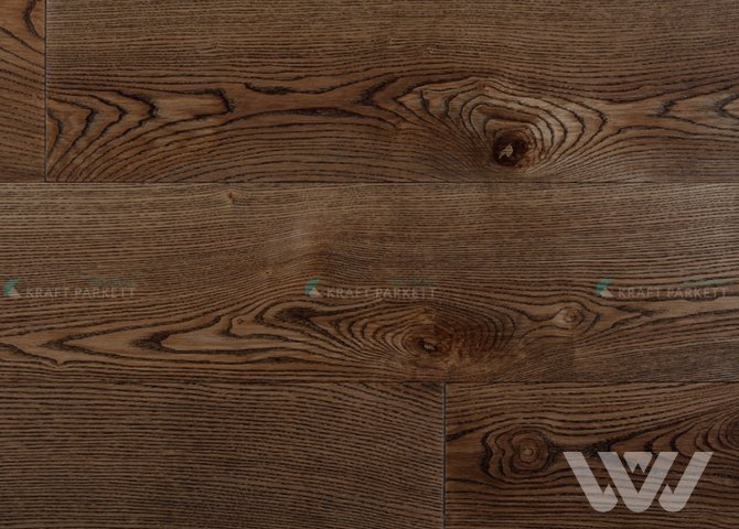 Фото №1 - Инженерная доска Kraft Parkett Medium Ясень/Рустик лак №202