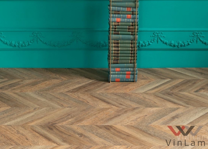 Фото №2 - Виниловая плитка VINILAM PARQUET CHEVRON RI153610CL4 Шеврон Нормандия