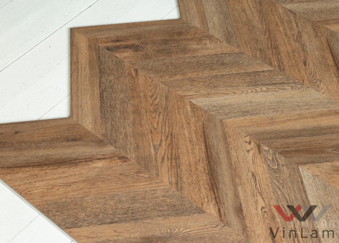 Фото №3 - Виниловая плитка VINILAM PARQUET CHEVRON RI153610CL4 Шеврон Нормандия