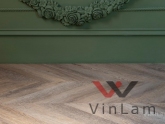 Фото №1 - Виниловая плитка VINILAM PARQUET CHEVRON RI153616CL4 Шеврон Шампань