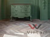 Фото №1 - Виниловая плитка VINILAM PARQUET CHEVRON RI153616CL4 Шеврон Шампань