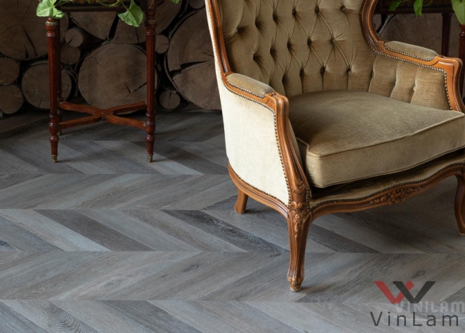 Фото №3 - Виниловая плитка VINILAM PARQUET CHEVRON RI444515CL4 Шеврон Легран