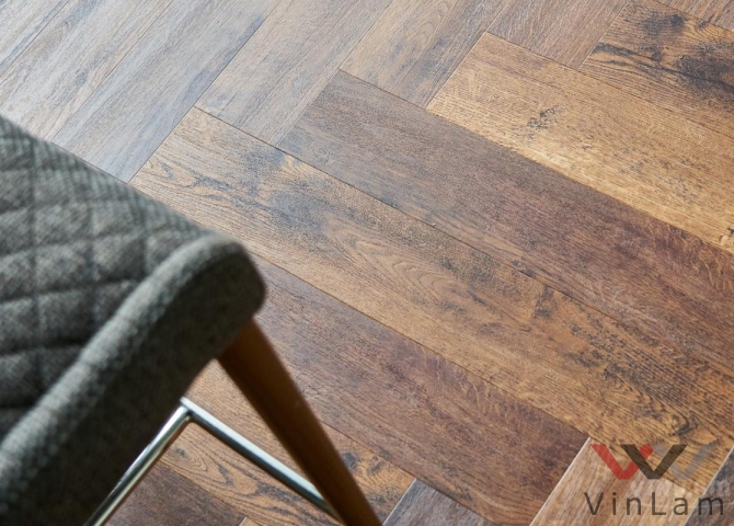 Фото №2 - Виниловая плитка VINILAM PARQUET Herringbone IS11155 Паркет Парижский