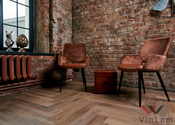 Фото №1 - Виниловая плитка VINILAM PARQUET Herringbone IS11199 Паркет Венецианский