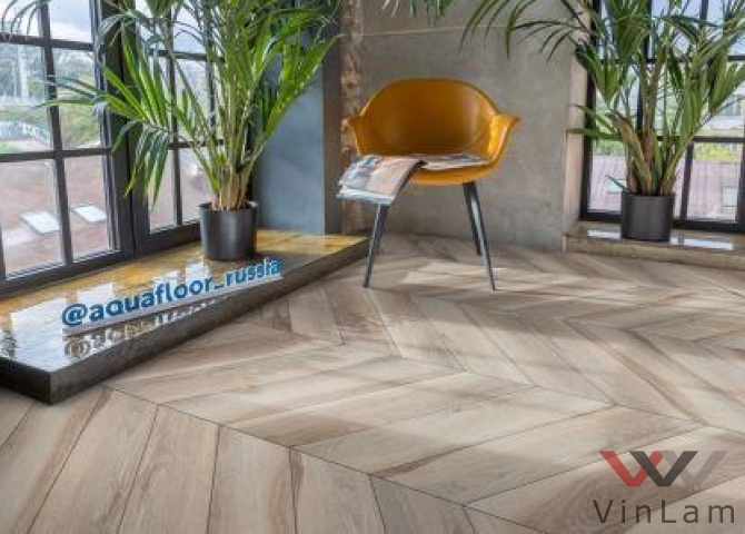 Фото №3 - Виниловое покрытие AQUAFLOOR Parquet Chevron Glue AF2551PGCh