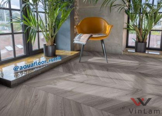 Фото №3 - Виниловое покрытие AQUAFLOOR Parquet Chevron Glue AF2553PGCh