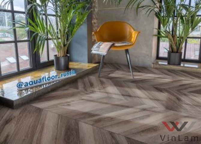 Фото №3 - Виниловое покрытие AQUAFLOOR Parquet Chevron Glue AF2554PGCh