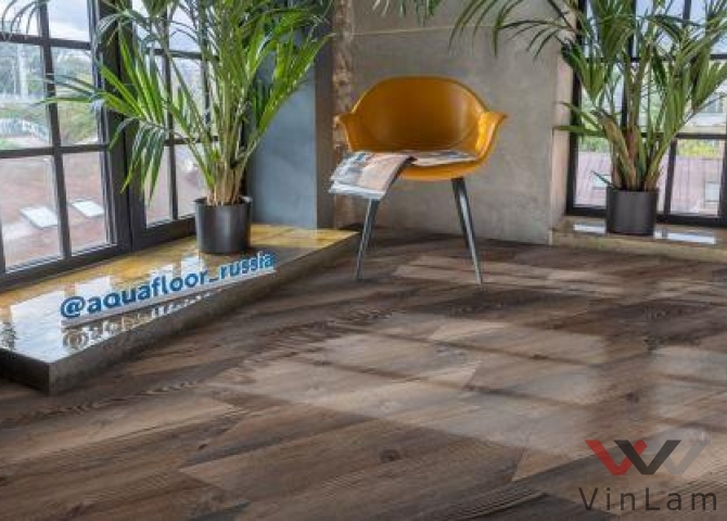 Фото №3 - Виниловое покрытие AQUAFLOOR Parquet Chevron Glue AF2557PGCh