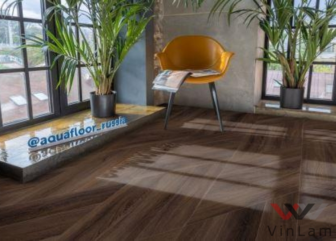 Фото №3 - Виниловое покрытие AQUAFLOOR Parquet Chevron Glue AF2559PGCh