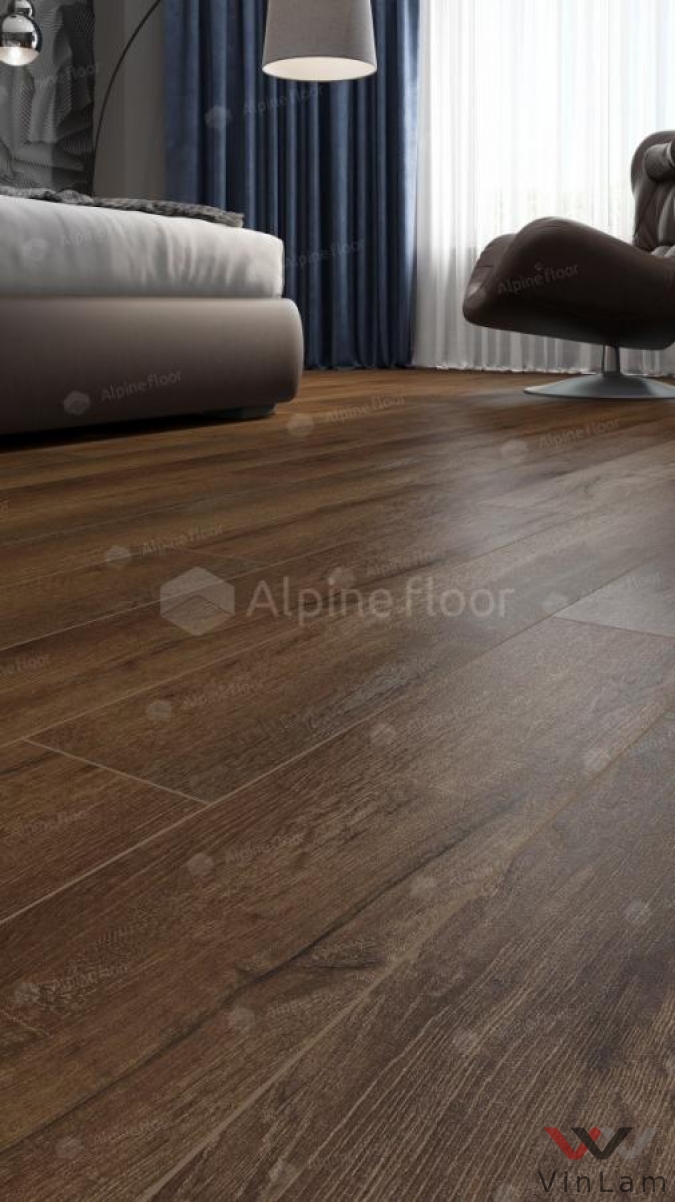 Виниловая плитка Alpine Floor PREMIUM XL Дуб Шоколадный ABA ECO 7-18 - фото 3