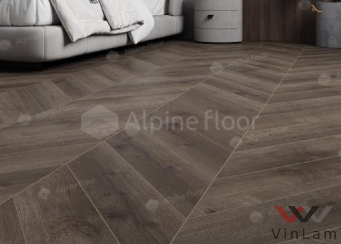 Фото №3 - Виниловая плитка Alpine Floor CHEVRON ALPINE Дуб Антарес ECO 18-9