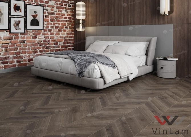 Фото №1 - Виниловая плитка Alpine Floor CHEVRON ALPINE Дуб Антарес ECO 18-9