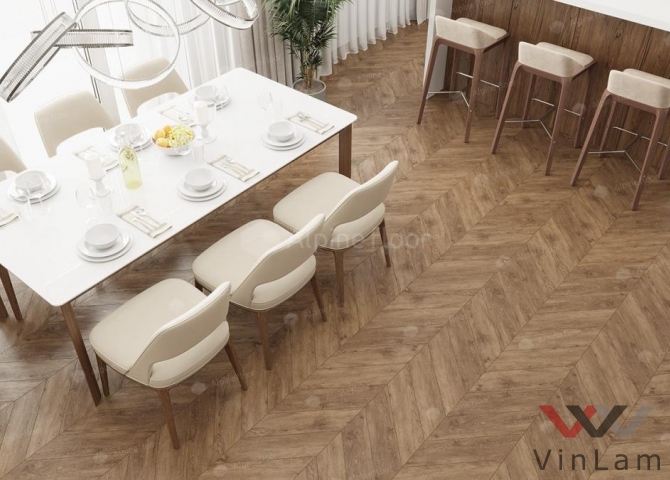 Фото №2 - Виниловая плитка Alpine Floor CHEVRON ALPINE Дуб Гевуина ECO 18-10