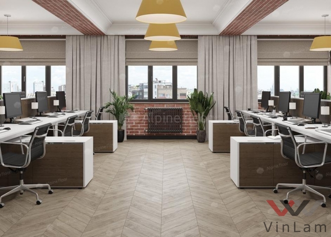 Фото №1 - Виниловая плитка Alpine Floor CHEVRON ALPINE Дуб Карите ECO 18-11