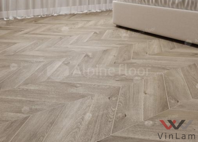 Фото №3 - Виниловая плитка Alpine Floor CHEVRON ALPINE Дуб Натуральный Отбеленный ECO 18-3