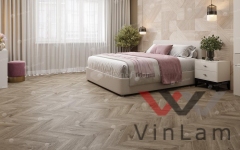 Виниловая плитка Alpine Floor CHEVRON ALPINE Дуб Натуральный Отбеленный ECO 18-3