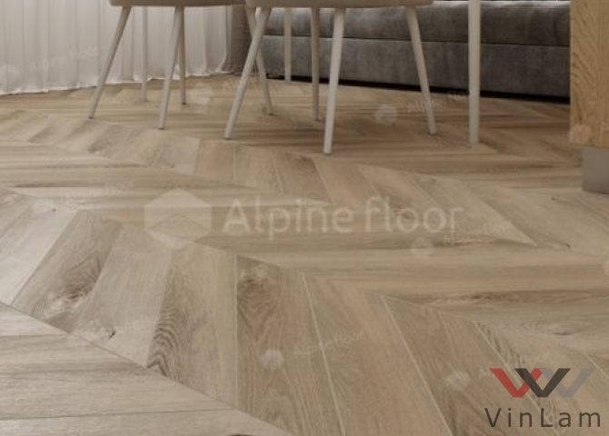 Фото №3 - Виниловая плитка Alpine Floor CHEVRON ALPINE Дуб Синистра ECO 18-6