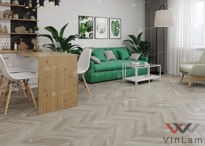 Фото №1 - Виниловая плитка Alpine Floor CHEVRON ALPINE Дуб Фантазия ECO 18-1