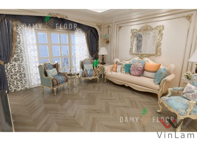 Фото №1 - Виниловая плитка DAMY FLOOR Chevron DF01-Ch Версаль