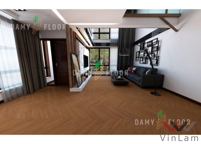 Фото №3 - Виниловая плитка DAMY FLOOR Chevron DF08-Ch Блуа