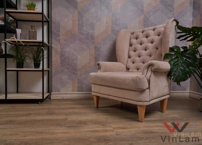 Фото №4 - Виниловая плитка VINILAM CERAMO VINILAM WOOD 6151-D03 Дуб Имбирь