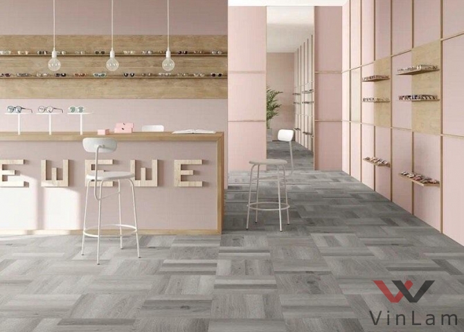 Фото №1 - Виниловое покрытие Invictus MAXIMUS DRYBACK PARQUET Highland Oak Parquet Frosted - 91