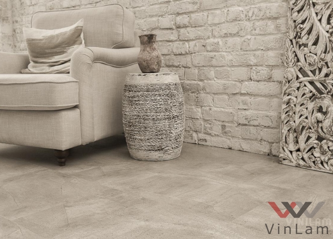 Фото №1 - Виниловая плитка CERAMO VINILAM STONE GLUE 61603 Бетонная смесь