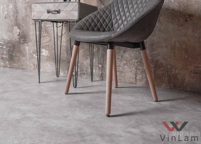 Фото №4 - Виниловая плитка CERAMO VINILAM STONE GLUE 61606 Бетон