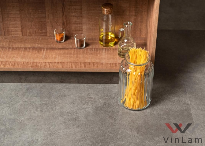 Фото №3 - Виниловая плитка VINILAM CERAMO VINILAM STONE 71610 Цемент Cтальной