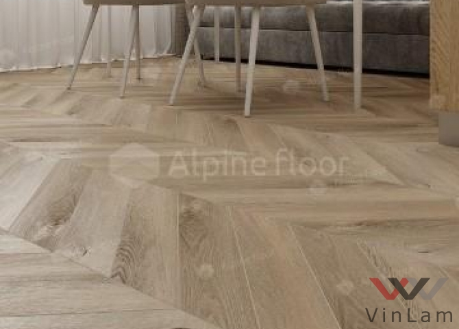 Фото №3 - Виниловая плитка ALPINE FLOOR CHEVRON LVT ДУБ СИНИСТРА ECO 20-6