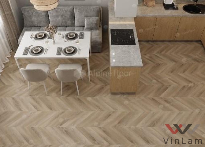 Фото №2 - Виниловая плитка ALPINE FLOOR CHEVRON LVT ДУБ СИНИСТРА ECO 20-6