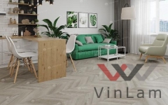 Виниловая плитка ALPINE FLOOR CHEVRON LVT ДУБ ФАНТАЗИЯ ECO 20-1