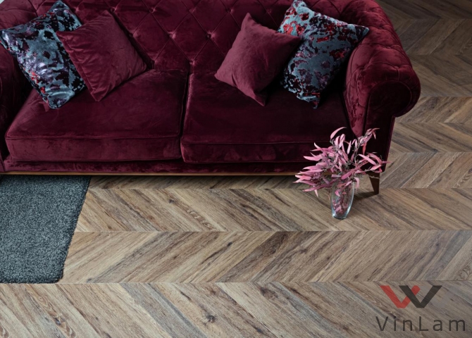 Фото №3 - Виниловая плитка VINILAM PARQUET CHEVRON I107516 Шеврон Лувр