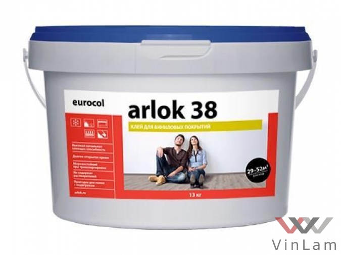 Клей Eurocol 38 Arlok водно-дисперсионный клей (LVT, SPC, WPC) 1,3кг - фото 1