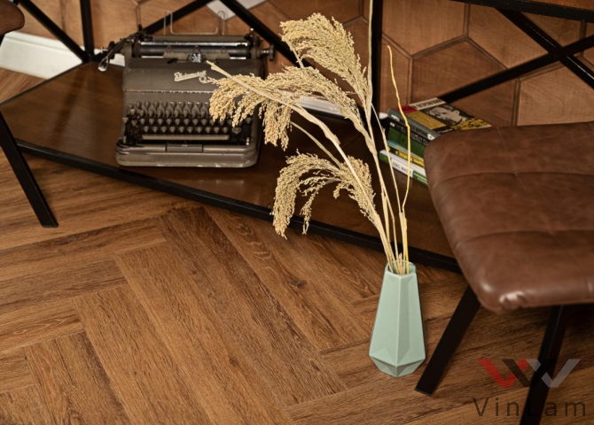 Фото №3 - Виниловая плитка VINILAM PARQUET Herringbone IS11210 Паркет Де Вилль