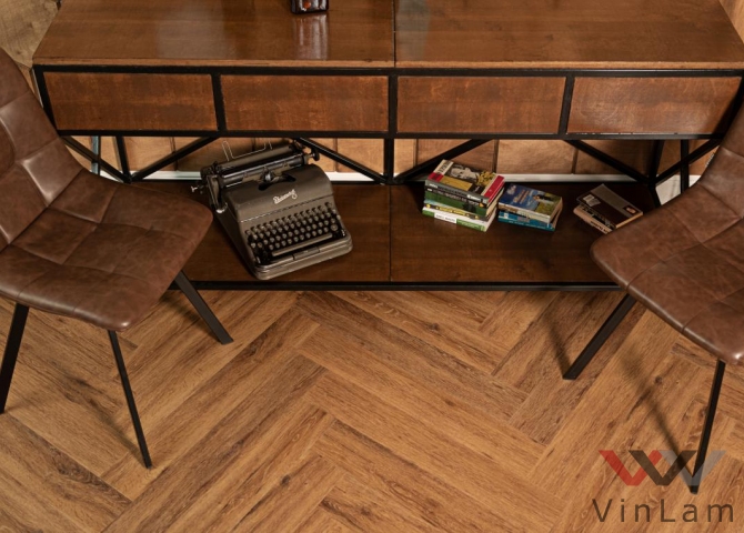 Фото №2 - Виниловая плитка VINILAM PARQUET Herringbone IS11210 Паркет Де Вилль