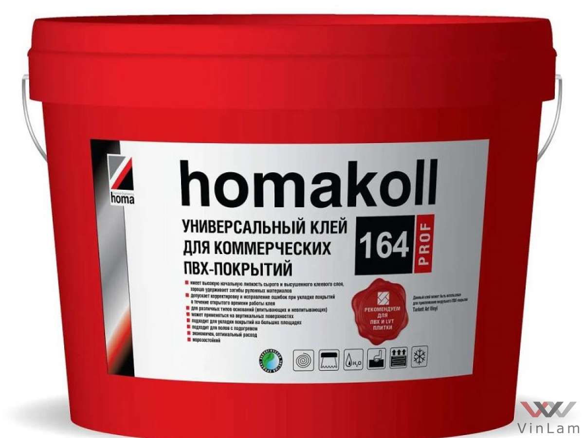  Homakoll 164 prof водно-дисперсионный клей (LVT, SPC, WPC) 20 кг .