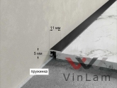 Фото №1 - Микроплинтус MICRO 11 MINI Черный анодированный