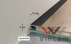 Микроплинтус MICRO 15 CLASSIC Золотой анодированный