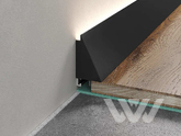 Фото №1 - Теневой плинтус Laconistq Strong черный анод. под Led подсветку усиленный 58х15х3000мм
